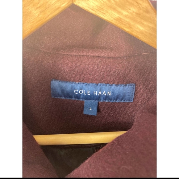 Cole Haan Wool Zip Front Stand Collar Women’s Coat - Picture 5 of 9